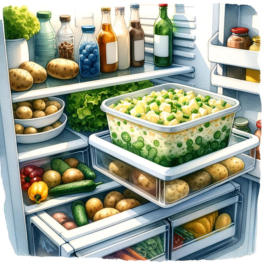 冷蔵庫でのポテトサラダの保存