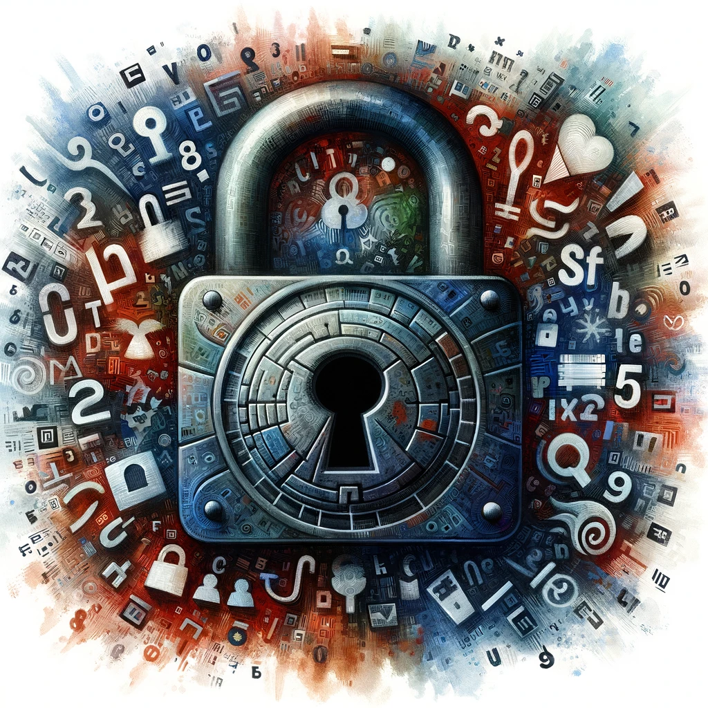 強力なパスワード保護の概念を描いた画像