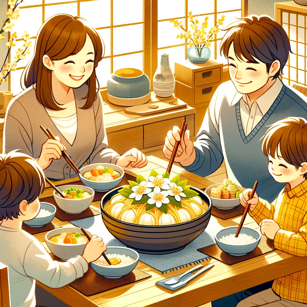 家族で楽しむふき味噌の食事