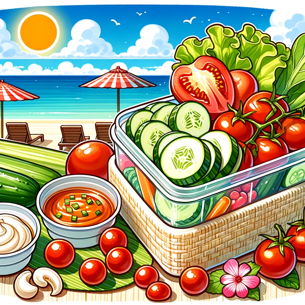 夏の野菜と薬味の彩り