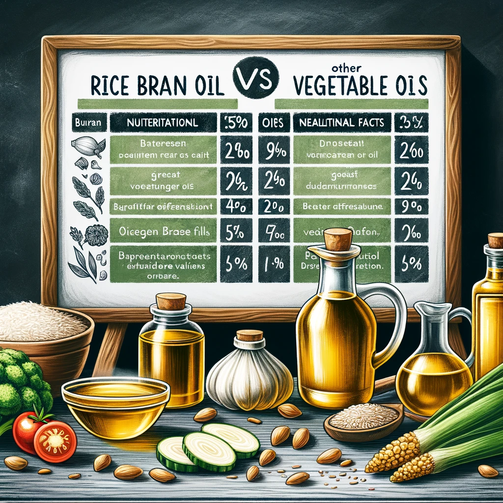 栄養成分で見る米ぬか油と他の植物油