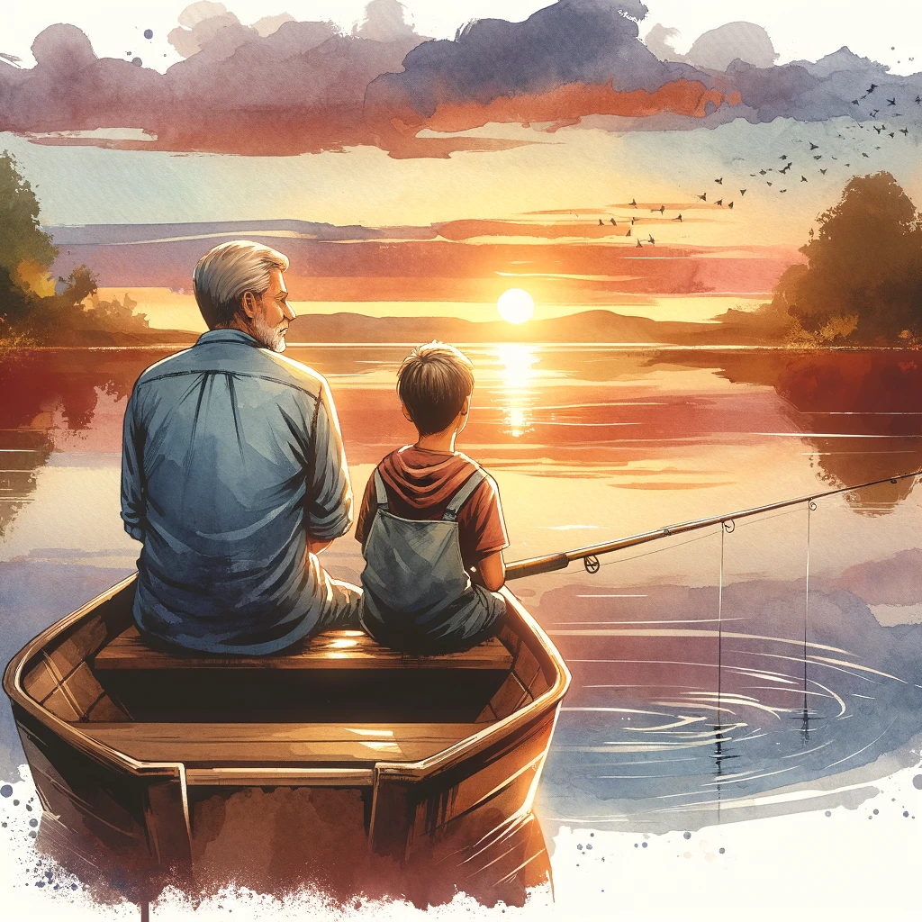 父と息子の釣り